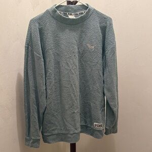 PINK Victoria's Secret Women's Crewneck Top - Light Teal